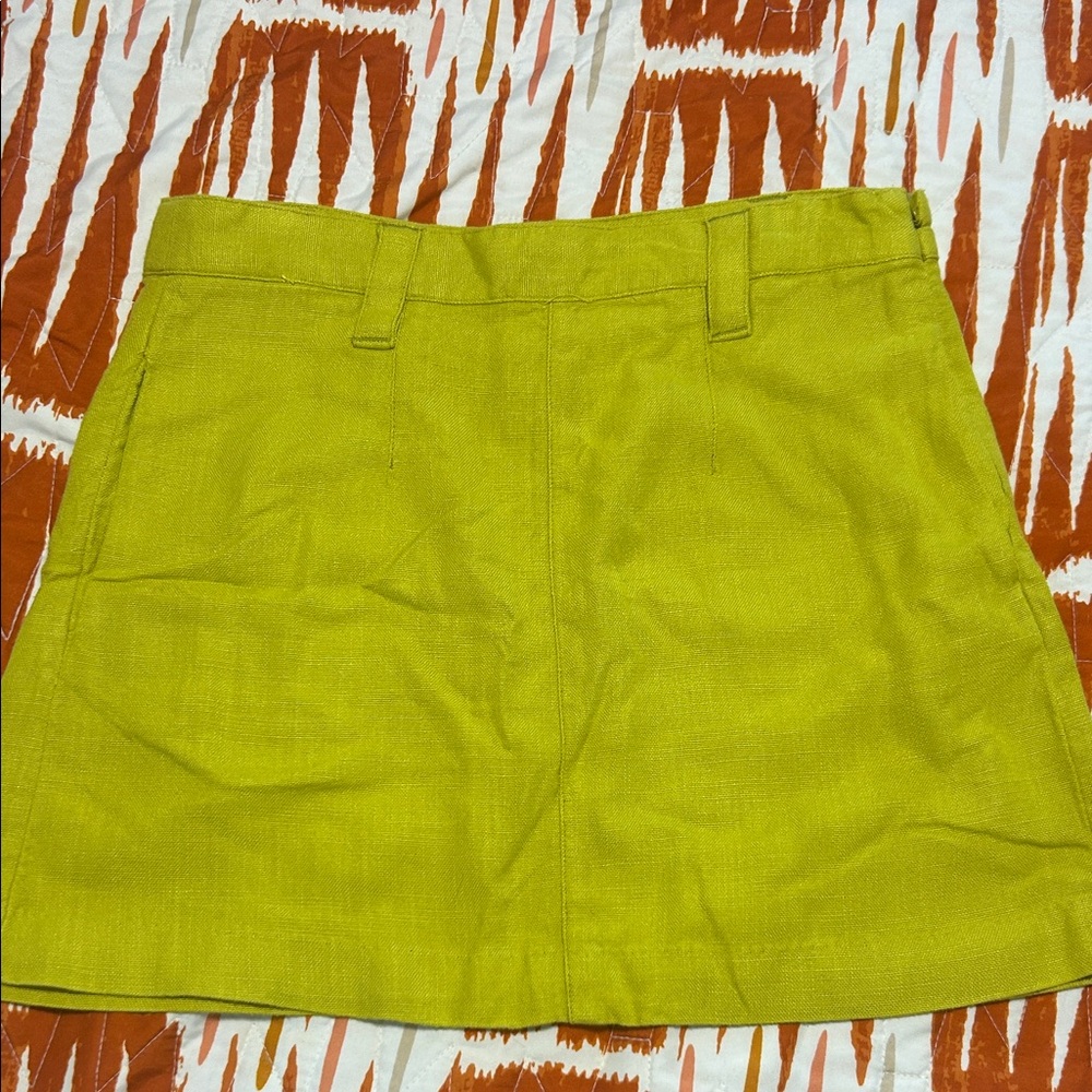 Free People Lime Green Mini Skirt